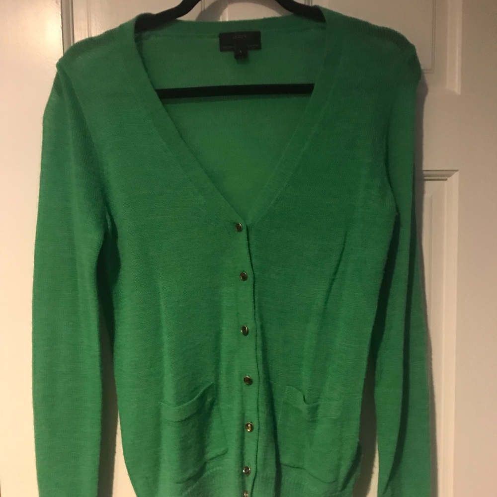 Women’s J crew button sweater with pockets